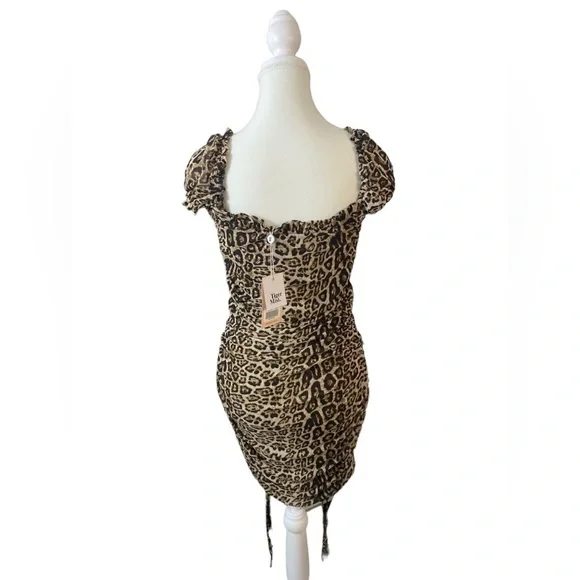 🆕Tiger Mist - Toronto leopard print ruched mini dress - Picture 6 of 10